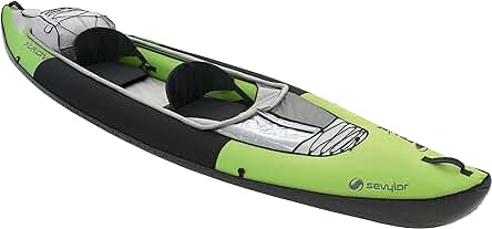 Kayak Sevylor Inflable: Kajak Yukon(TM) KCC380, Verde, Talla Única - ¡Adrenalina y diversión garantizada!