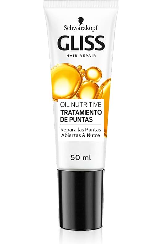 Keratina líquida reparadora para cabello dañado: Gliss Oil Nutritive Tratamiento de puntas