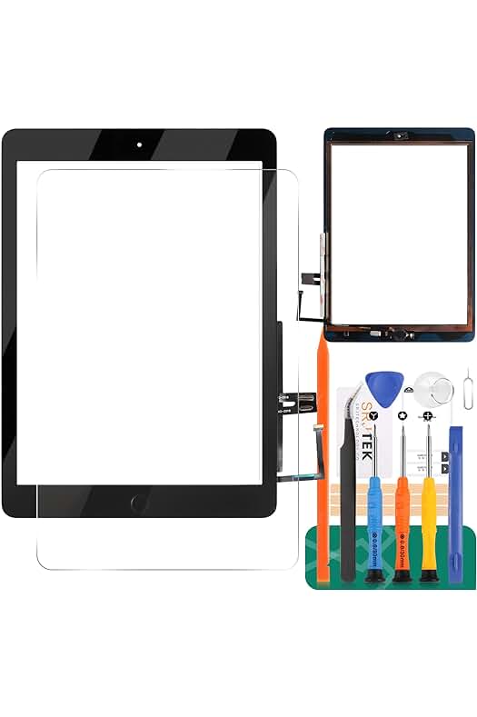 Kit completo de Repuesto para iPad 9.7 2018 - Digitalizador de Pantalla táctil + botón de Inicio.
