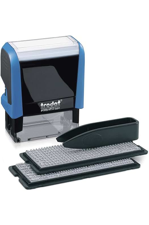 Kit completo Trodat 4912 para personalizar sellos con imprentilla de 3 y 4 mm