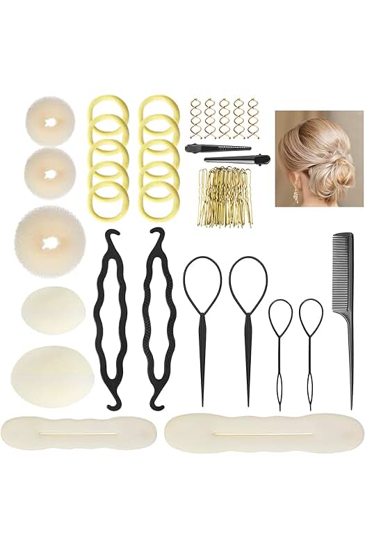 Kit de Accesorios de Peinado Dorado para Mujeres - 70Pcs Set de Diseño de Cabello Lictin