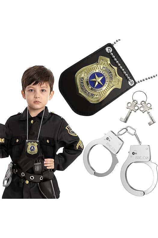 Kit de Accesorios de Policía para Niños - Juego de Rol y Disfraces de Policía.