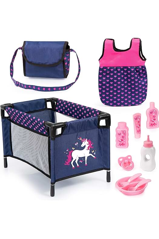 Kit de Accesorios Multifuncionales para Muñecos Bebé, Color Surtido con Unicornio - Bayer Design