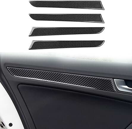 Kit de adhesivos decorativos de fibra de carbono para automóvil Audi A4 B8 Q5 2009-2016.