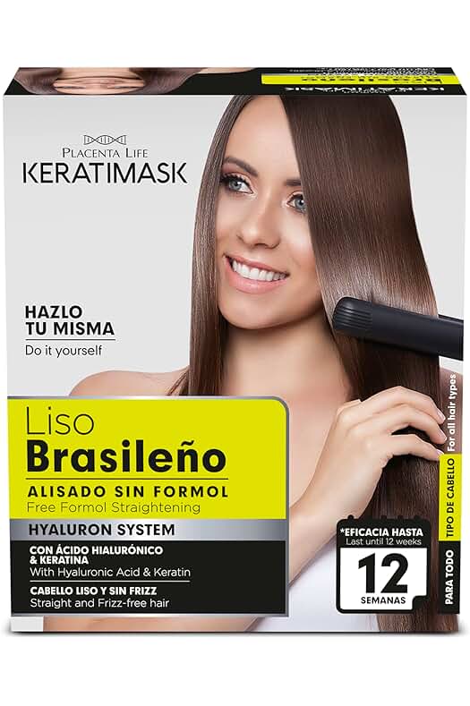 Kit de Alisado Brasileño con Keratina para un cabello liso y naturalmente saludable.