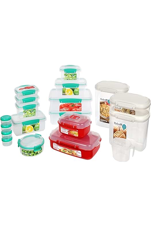 Kit de almacenamiento de cocina: Organizador de alimentos en botes sin BPA.