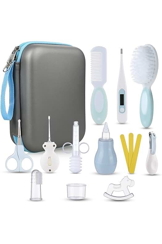 Kit de Aseo para Bebés Lictin - 15 Piezas para el Cuidado Diario y Viajes (Azul)