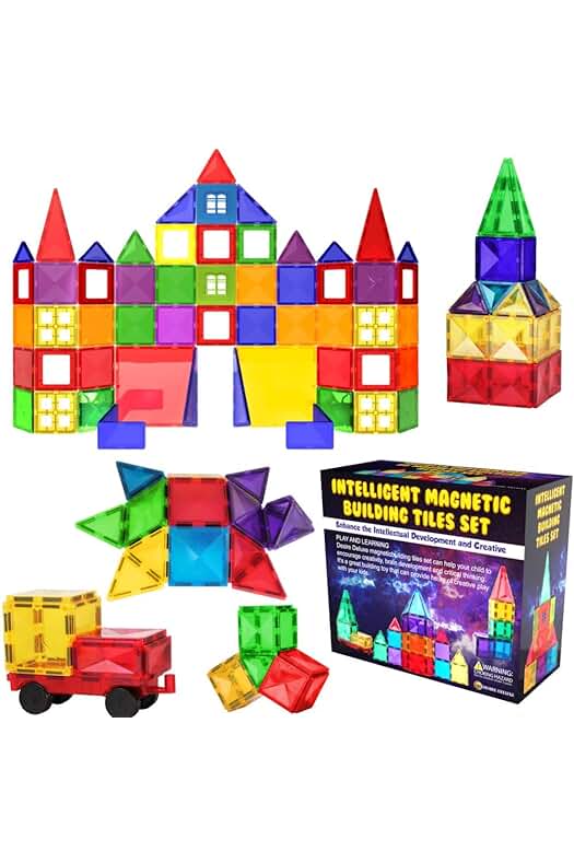 Kit de Bloques Magnéticos para Niños - Juguete Educativo para Desarrollar la Creatividad - 57 Piezas