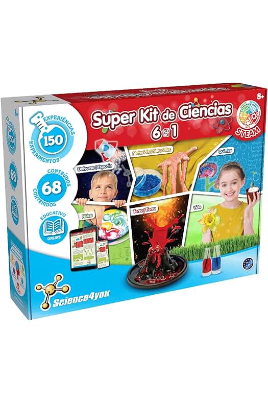 Kit de Ciencias Educativo con 150 Experimentos para Niños de 8 a 12+ años
