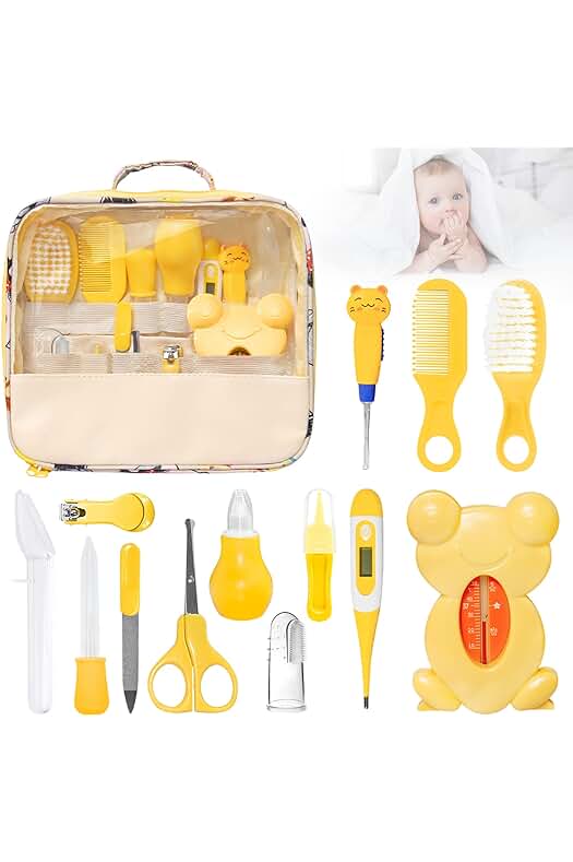 Kit de Cuidado Esencial para Bebés: 13 piezas para el cuidado diario y de viaje.