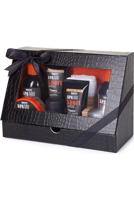 Kit de Cuidado Personal para Hombres - 8 Piezas de Spa Sport en Caja de Regalo