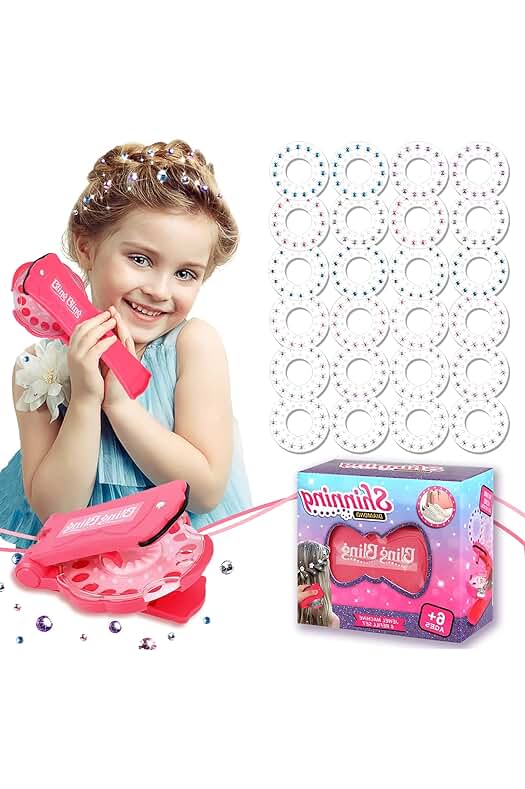 Kit de decoración para el cabello con gemas brillantes y herramienta de estampado de gemas.