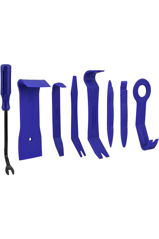 Kit de Desmontaje de Recorte de Automóviles: Herramienta Profesional para Desmontar y Reparar Abolladuras (Azul)