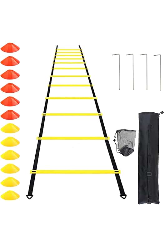 Kit de entrenamiento de fútbol completo con accesorios para mejorar la coordinación y habilidades.