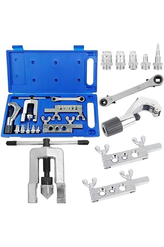 Kit de Herramientas Profesionales para Abocardar Tubos de Freno y Aire Acondicionado (10PCS)