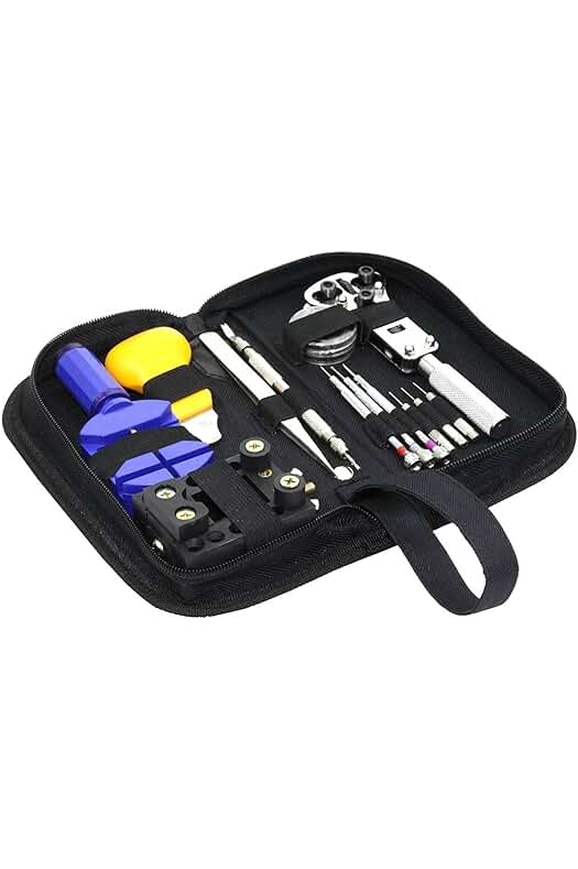 Kit de herramientas profesionales para reparación de relojes genéricos.