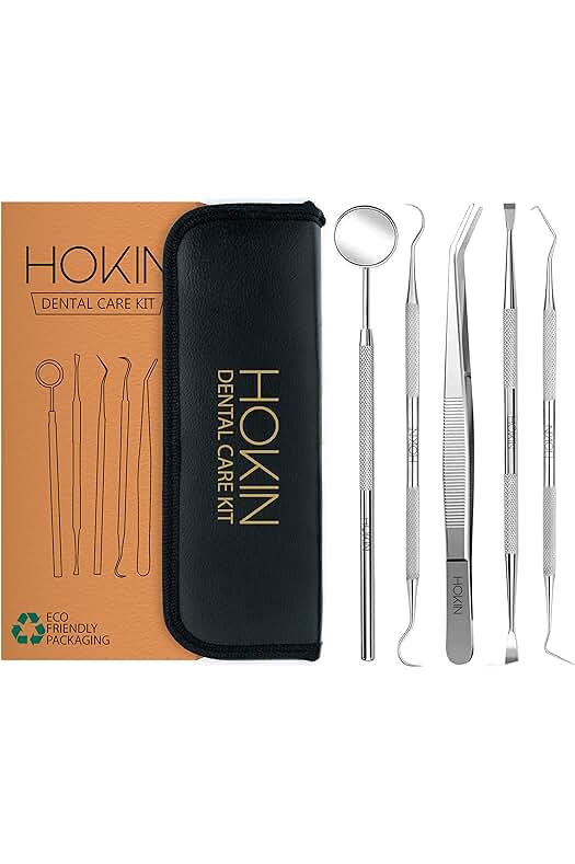 Kit de Limpieza Dental y Blanqueamiento para toda la familia, con 5 piezas de acero inoxidable.
