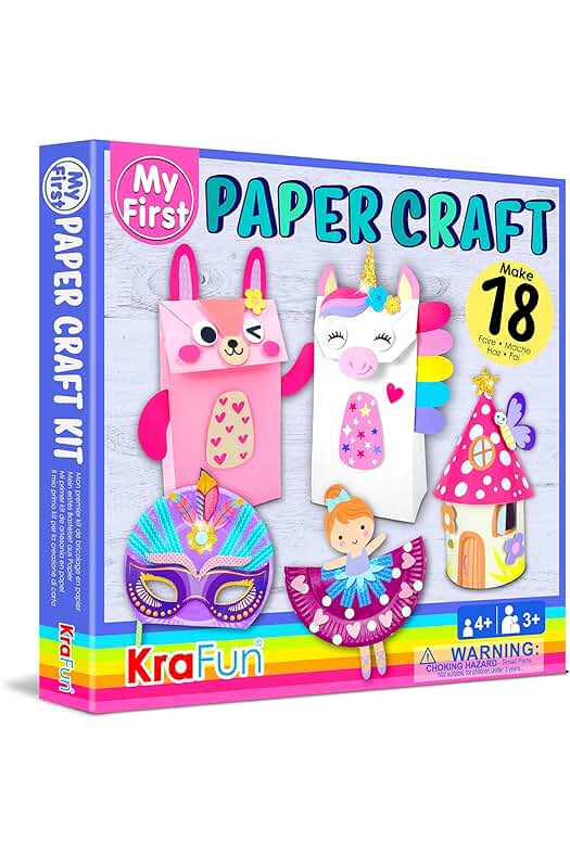 Kit de manualidades KRAFUN: Diviértete creando con la conejita unicornio. 18 proyectos creativos para niños.