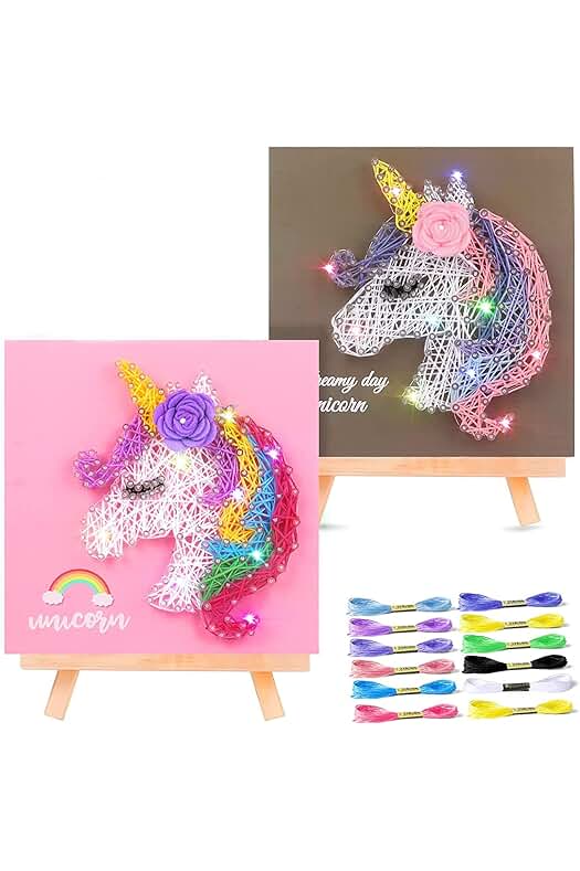 Kit de manualidades Unicornio: Juguete creativo con luz LED para niños y niñas.