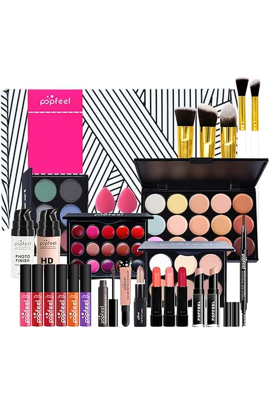 Kit de Maquillaje Brillante de 29 piezas: Set Completo de Cosméticos para Iniciar con Estilo
