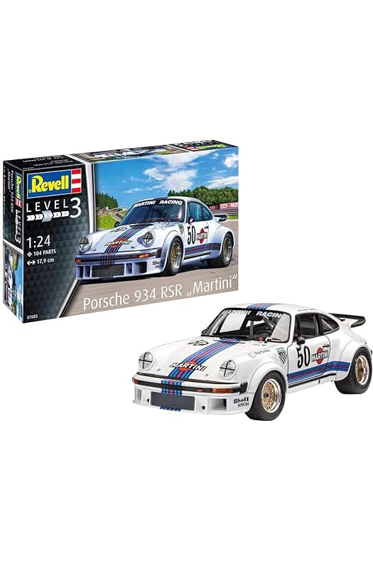 Kit de modelismo Revell Porsche 934 RSR Martini en escala 1:24 - Multicolor, 1/24 07685 7685.