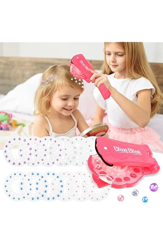 Kit de Peinado para Niñas con Bedazzler, Cabello Brillante y 180 Gemas de Diamante