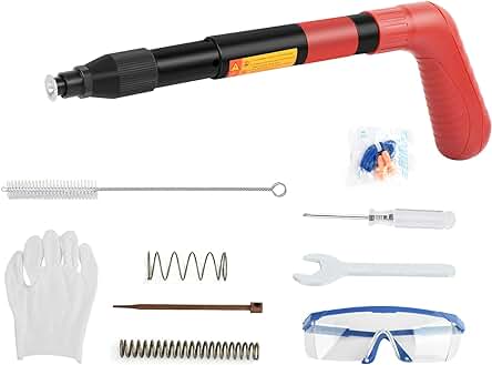 Kit de pistola remachadora de acero para trabajos de decoración y construcción en paredes de hormigón