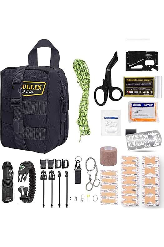 Kit de Primeros Auxilios de Supervivencia Táctico: Bolsa de Emergencia para Trauma y Supervivencia.