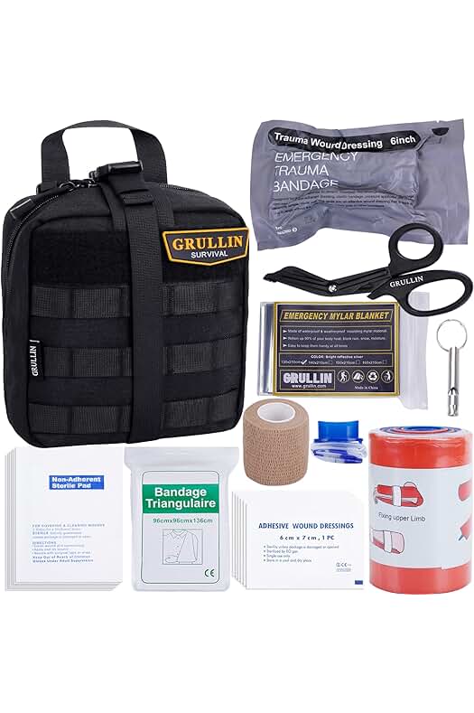 Kit de Primeros Auxilios Portátil con Vendaje Israelí y Torniquete - 39 Piezas