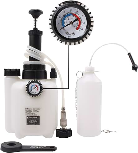 Kit de Purga de Frenos para Coche CCLIFE 3L - Equipo Profesional para Cambio de Líquido de Frenos