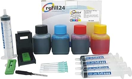 Kit de Recarga de Tinta Canon 540, 541, 540 XL, 541 XL - Incluye Accesorios y Tinta de Calidad