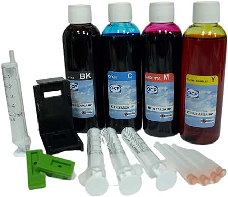 Kit de Recarga de Tinta HP para Cartuchos 301-301XL: Ahorra en tus impresiones.