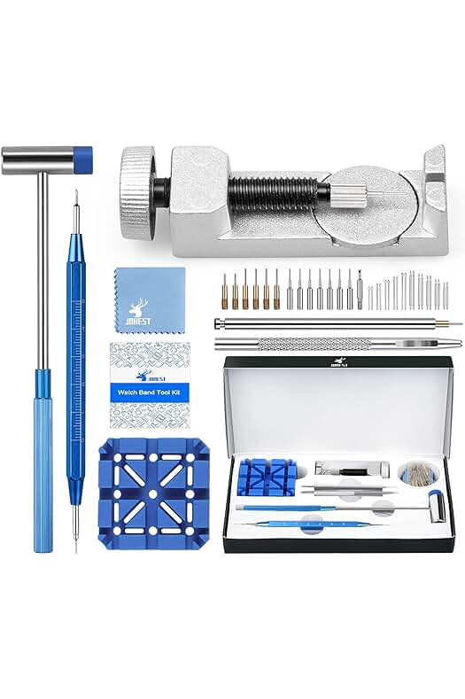 Kit de Reparación de Reloj Jorest: Herramienta Completa para Ajustar, Reemplazar y Perforar Correas.