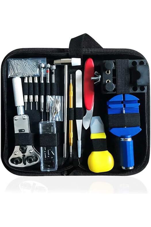Kit de Reparación Profesional de Relojes con Accesorios para Barra de Resorte y Batería.