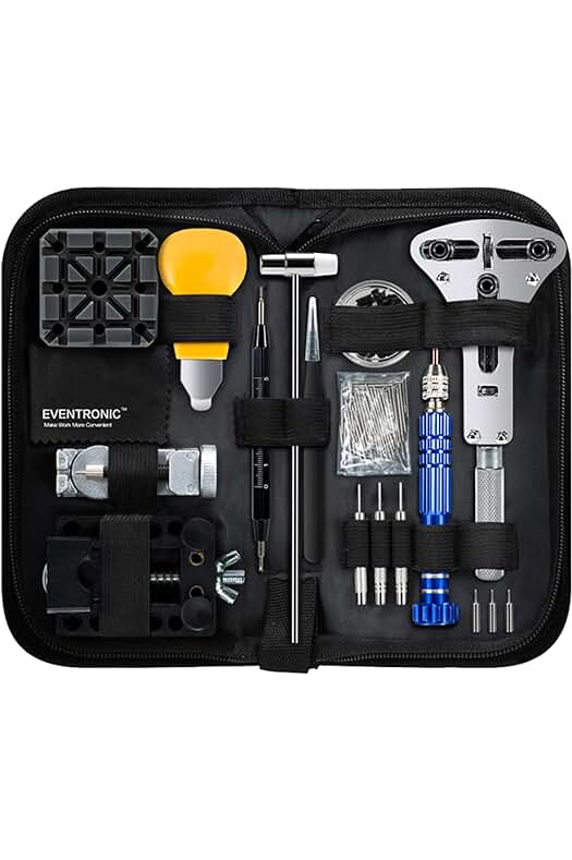 Kit de Reparación Profesional de Relojes Eventronic: Herramientas Esenciales para Restaurar y Mantener tus Relojes.