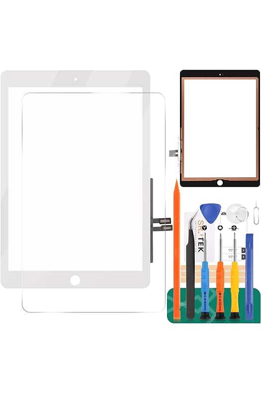 Kit de repuesto de pantalla táctil para iPad 9.7 2018, modelo A1893 A1954 (blanco)