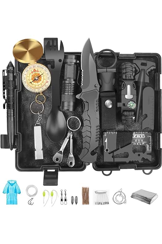 Kit de Supervivencia: Bolsa de Emergencia Multifuncional para Viajes, Caminatas y Campamentos.