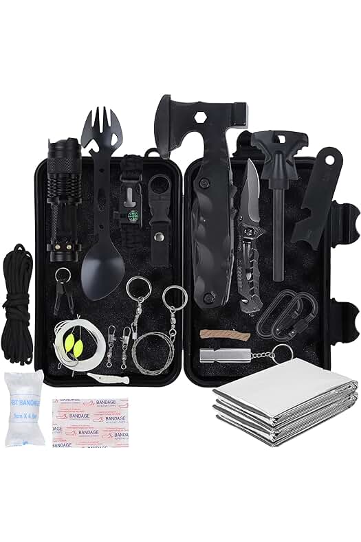 Kit de Supervivencia: Herramientas Tácticas Multifuncionales para Viajes, Senderismo y Acampar.