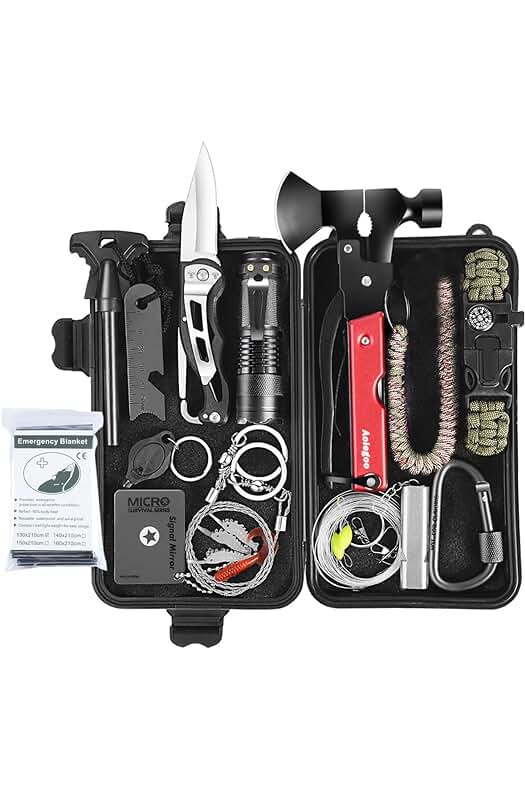 Kit de Supervivencia Profesional 30 en 1 para Viajes, Senderismo y Acampadas