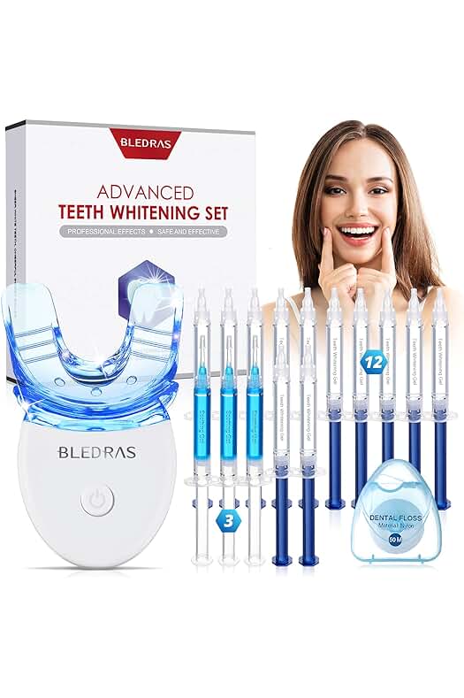 Kit Dental de Blanqueamiento Profesional con Gel Blanqueador y Accesorios para una Sonrisa Radiante.