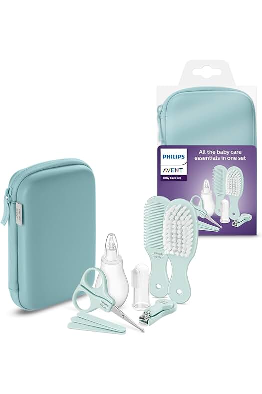 Kit esencial para el cuidado del bebé Philips Avent: accesorios completos para el cuidado diario.