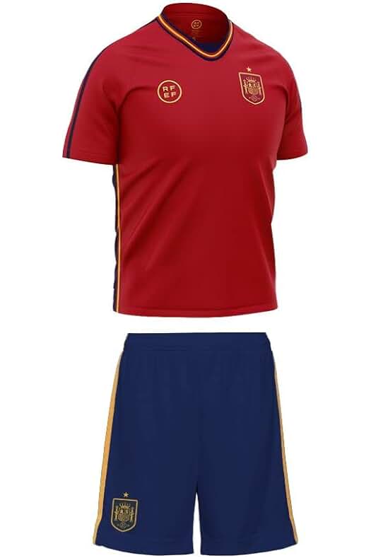 Kit oficial España Mundial 2022 - Réplica Mini | Talla 6 Años - Color Rojo