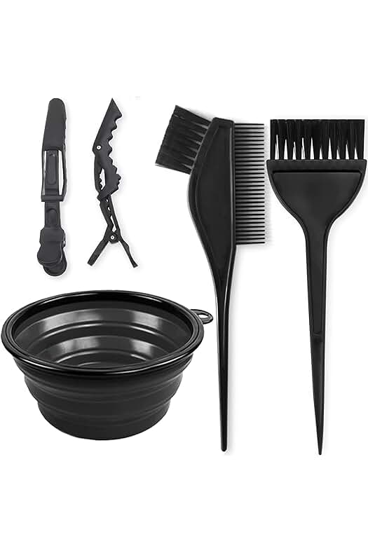 Kit profesional para teñir el cabello con herramientas de calidad y resultados de salón.