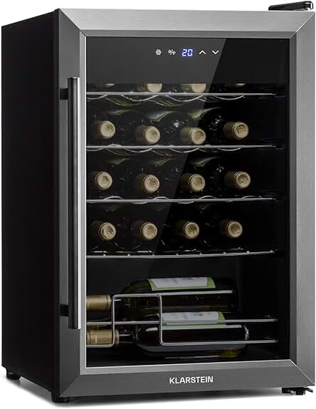 Klarstein Ultimo Uno - Vinoteca con control táctil de temperatura para 20 botellas