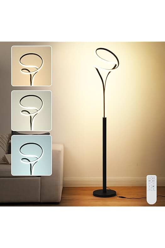 Lampara de pie LOKUNM: Iluminación ajustable y regulable para sala de estar y dormitorio