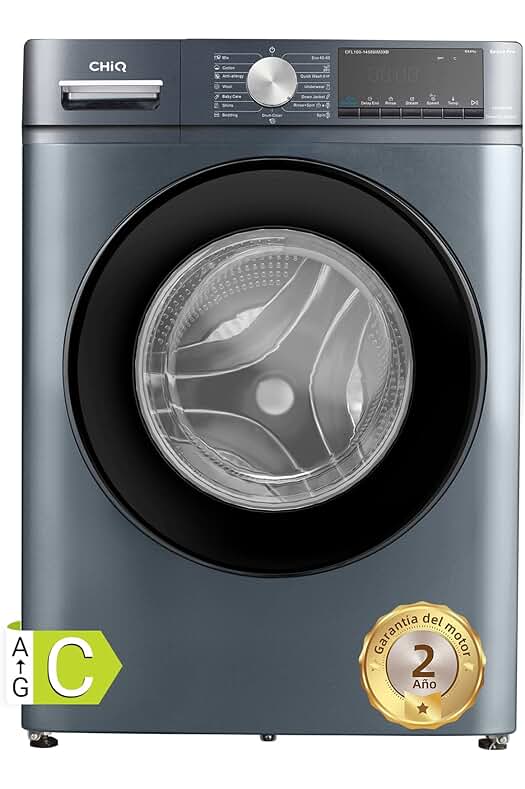 Lavadora CHiQ CFL100: Capacidad 10Kg, Motor Inverter, 15 programas, Panel de Control LED