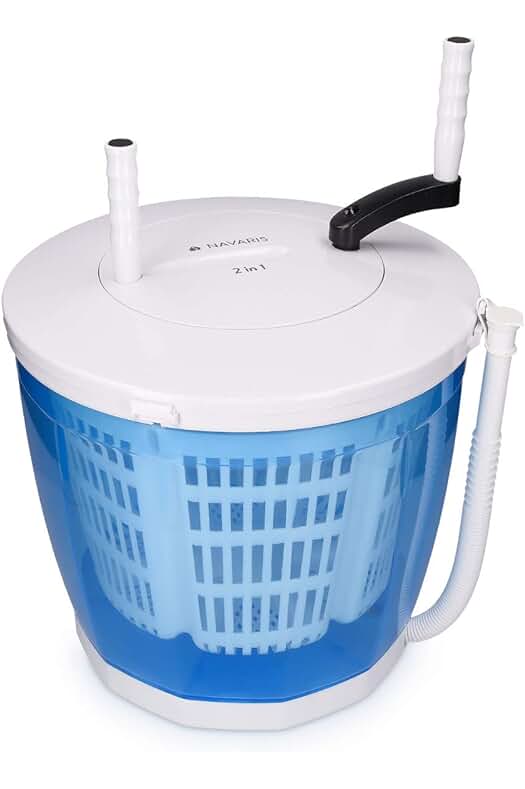 Lavadora portátil manual: Navaris Mini Lavadora y Secadora - Limpieza eficiente en cualquier lugar.