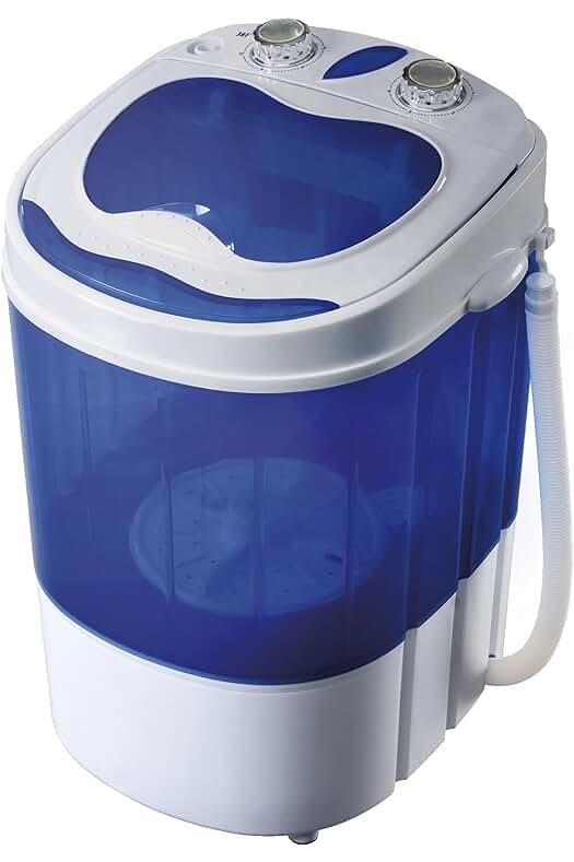 Lavadora portátil para camping, viajes y caravanas - Compacta y eficiente, carga superior.