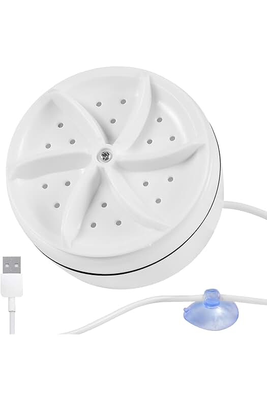 Lavadora portátil para viajes: FGen Mini lavadora ultrasónica, pequeña y turbo, con USB.