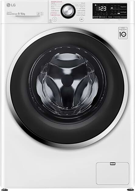Lavadora Secadora LG F4DV3109S2W - Capacidad 9/6kg, 1400 RPM, Inteligencia Artificial, Vapor Steam